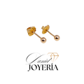 Aro bolita atornillada oro de 18k N°1