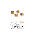 Aro bolita atornillada oro de 18k N°3