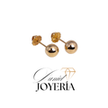 Aro bolita atornillada oro de 18k N°4