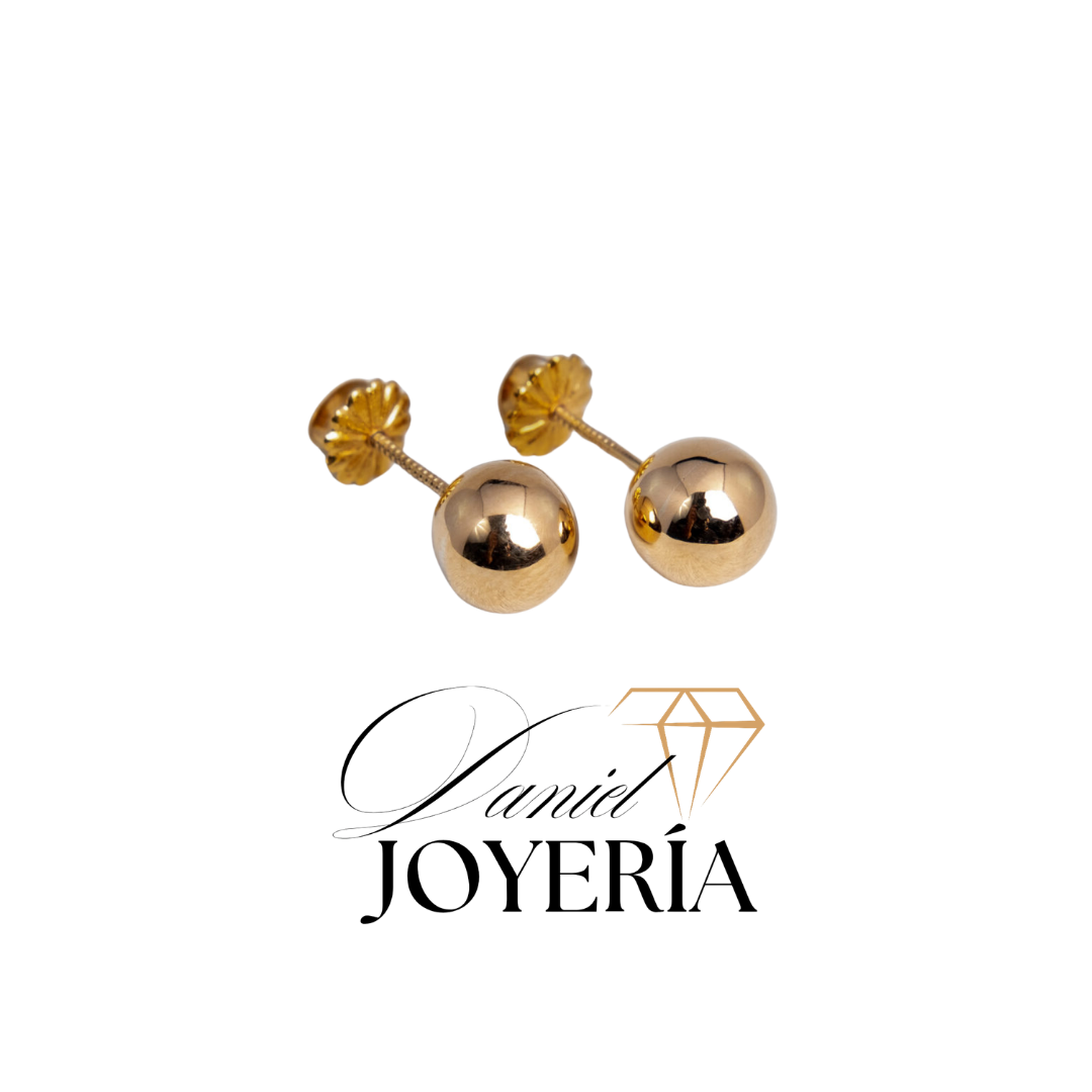 Aro bolita atornillada oro de 18k N°5