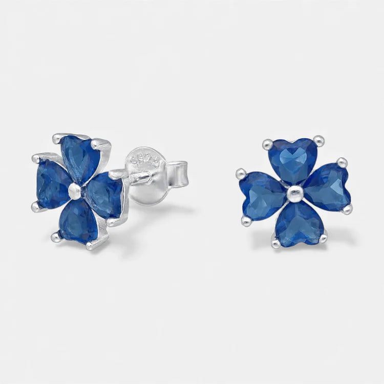 Aro Trébol Corazones Circones Zafiro